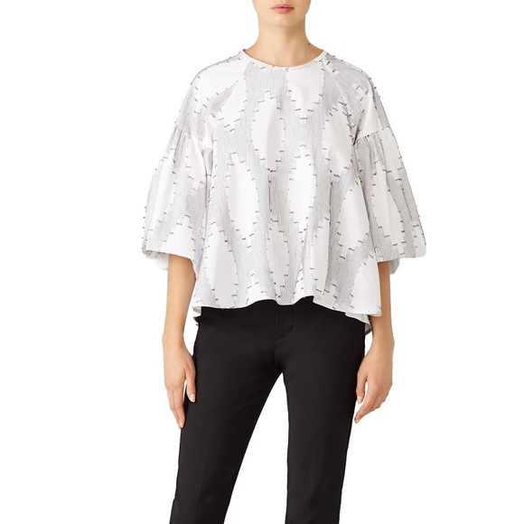 HUNTER BELL Tops - Hunter Bell Printed Flow Textured Top